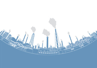 工場地帯のベクターイラスト