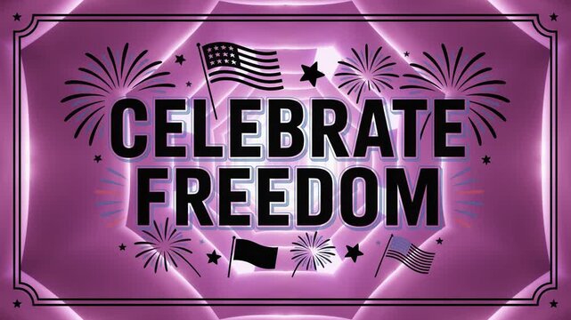 Celebrate freedom with vibrant colors and dynamic visuals in a seamless tunnel video screensaver for joyful moments