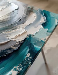 AI Art Generation - Digital Canvas with Abstract Painting