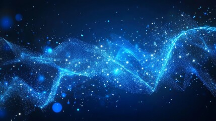 Abstract blue digital wave background for futuristic tech design