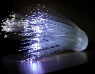 Abstract AI Brain with Flowing Data Streams