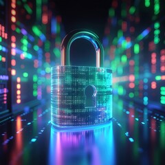 AI Cybersecurity Code Lock Visualization