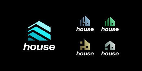 Modern Gradient Symbol Premium Home Logo Template Vector Illustration