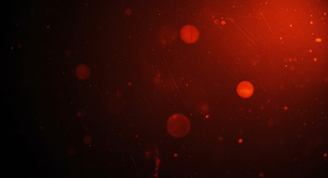 Red Bokeh Lights and Dust Particles Overlay on Dark Background Keywords: bokeh, red, lights, particles, dust, dark, background, abstract, glow, flare - Powered by Adobe