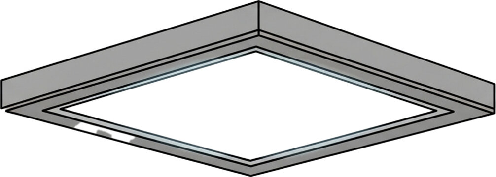 Diamond shaped metal frame with double border.