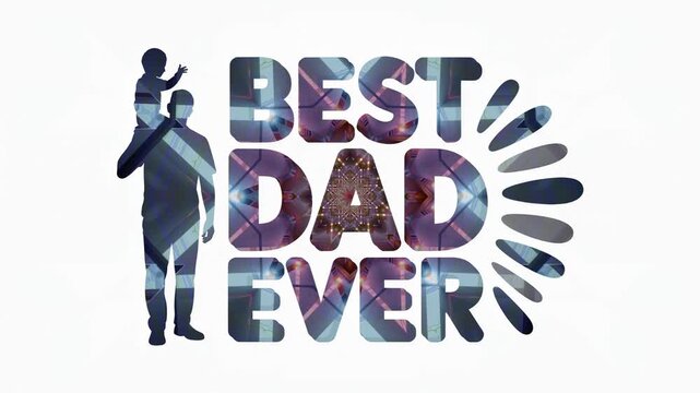 Best dad ever celebration with joyful moments and family love captured in a creative design