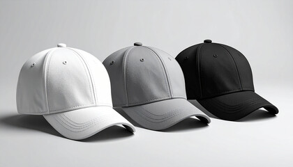 Black baseball cap on white background
