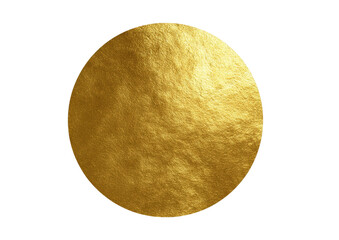Golden, textured circle against stark black background