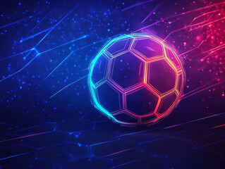 Soccer ball in goal net on fire flames