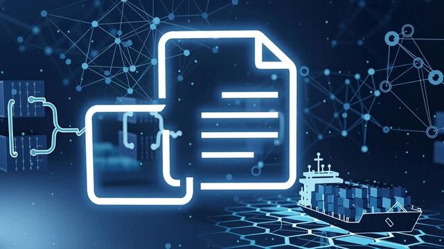 Digital customs declaration clearance with cargo ship and network data