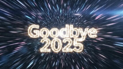 Warp Speed Journey Through Cosmic Tunnel Goodbye 2025.