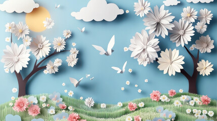 paper cut spring season