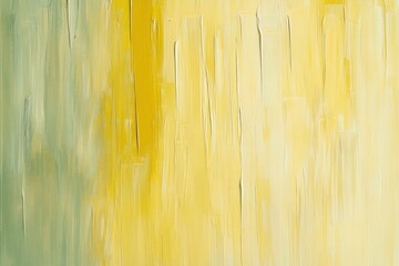 abstract textured painting of vertical yellow and soft green brushstrokes evoking warm serene sunlight
