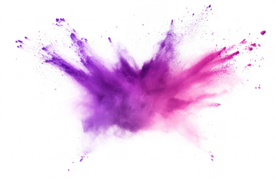 A explosion of purple and pink powder creating an artistic and dynamic background. perfect for creative projects. advertisements. or social media content