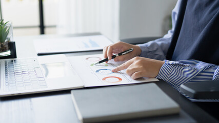 Asian woman working at home. Work from home concept