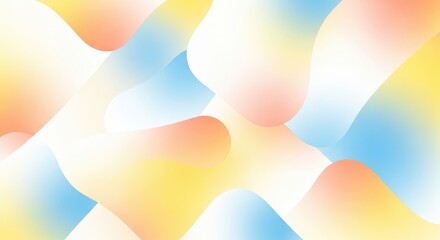 Pastel colored abstract forms flow together creating a soft, seamless background pattern
