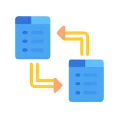 Data Transfer Flowchart Representing Connection between Documents