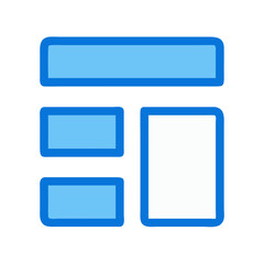Layout icon with header and content sections visual representation