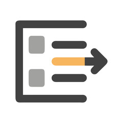 Data transfer diagram with arrow on a black background