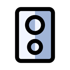 Sound system, doodle vector illustration, simple concept, isolated on a white background