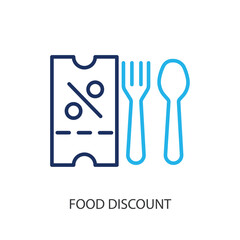 Fototapeta premium Food discount thin line icons. Original vector illustration.