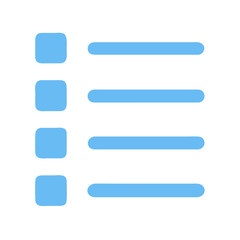 Obraz premium Simple list symbol with rounded shapes on black background