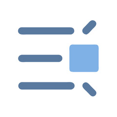 Obraz premium Abstract blue data diagram icon on black background