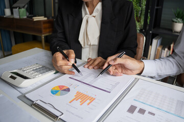 Senior business asian woman mature working in office 60s businesswoman