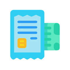 Flat style illustration of bill payment and money currency