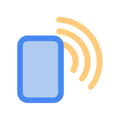 Wireless transmission icon showcasing communication or connection technology symbol