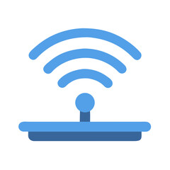 Wireless Network Icon Flat Design for Modern Technology