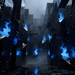 Mystic Passage of Frozen Flames