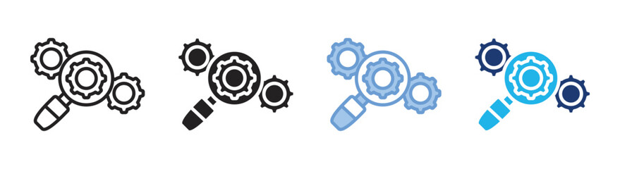Boolean search icon set multiple style collection
