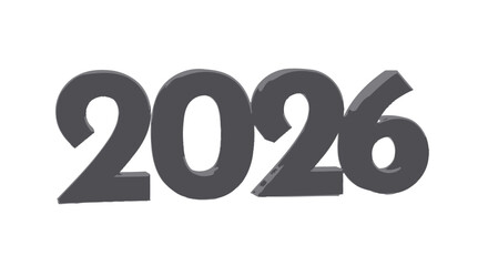 Welcome 2026 with a bold design, perfect for New Year's celebrations, calendars, and modern event promotions, bringing a touch of futuristic style now