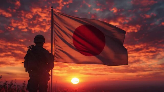 Flag and Silhouette in Golden Sunset &ndash; Commonwealth Day Reflection