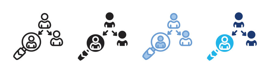 Job offer icon set multiple style collection