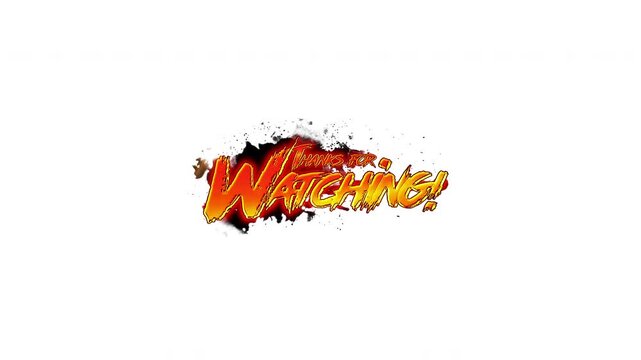 Anime Fire Outro – Blazing “Thanks for Watching!” Text Animation on white background.