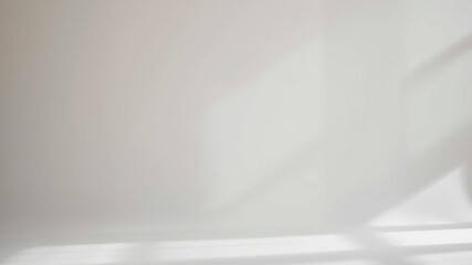 empty white room with white curtains