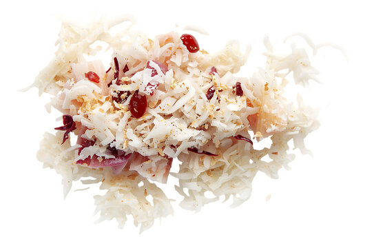 Freshly prepared coleslaw salad with red cabbage and cranberries - Powered by Adobe
