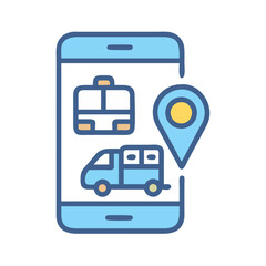 Mobile app for transportation service with vehicle tracking