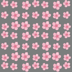 
Cherry blossom painting, pink flowers, fabric pattern, wallpaper, background