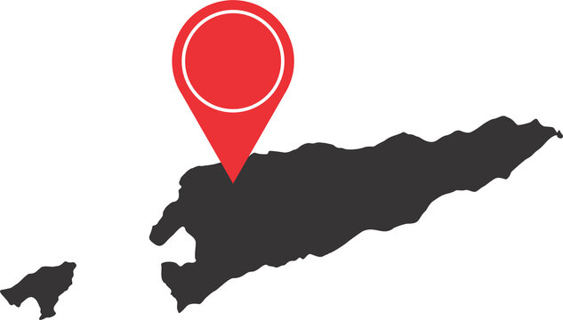 Timor Leste pin map location silhouette