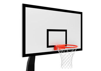 Basketball board with basket, transparent background
