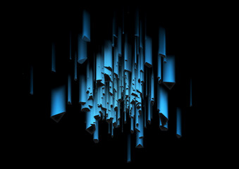 Blue Futuristic Light Shards Abstract Background