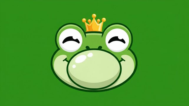 Happy Frog Prince with Crown Expressions