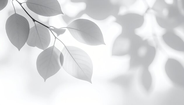 Ethereal leaves & shadows create a tranquil, bright scene