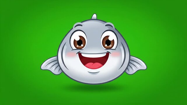 Cute Fish Expressing Various Happy Emotions