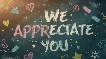 Chalkboard Message “We Appreciate You” – Employee Appreciation Day Theme