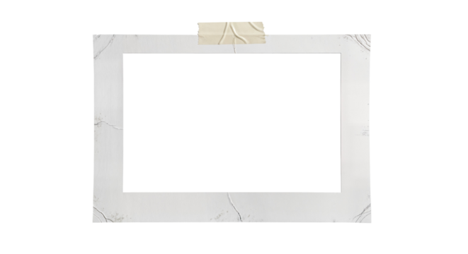 Photo frame for image compositing with photos taped in place