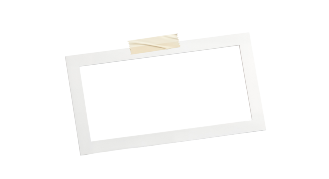 Photo frame for image compositing with photos taped in place